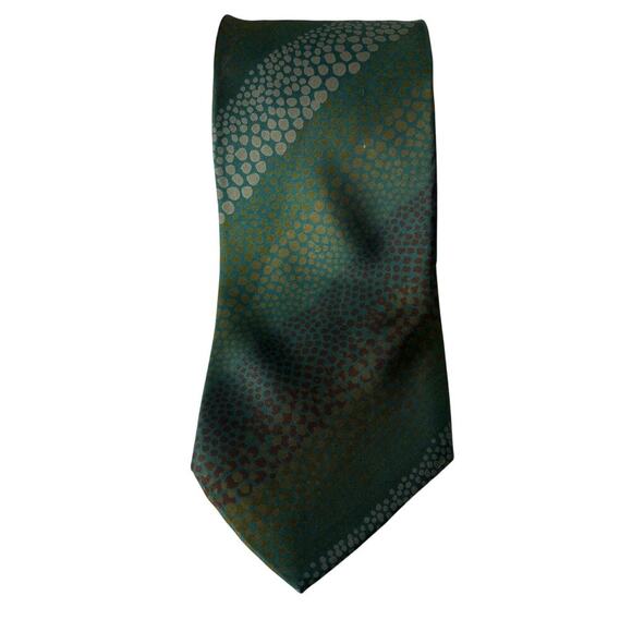 Pierre Balmain Paris Silk Necktie Dark Green - Picture 1 of 2